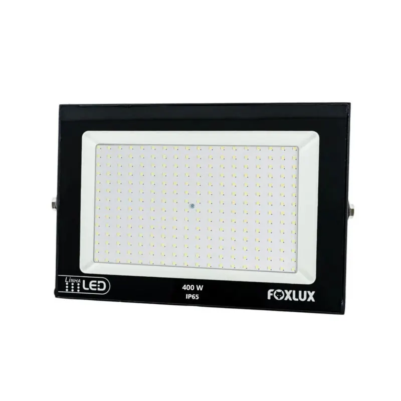 Refletor Led 400w 6500K Bivolt  Preto Foxlux