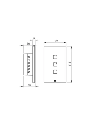 Interruptor Inteligente Smart Home 3 Teclas Touch Wi-Fi + Rf 4X2 Preto Weg Home