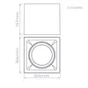 Luminaria De Sobrepor Direcionavel Square Out AR111 STH20935PTO Stella
