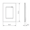 Placa 2 Postos 4X2 Branco Pial Plus + Legrand