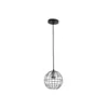 Pendente Gradeado Metal Redondo 2096 E27 Preto Nordecor