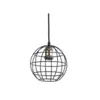 Pendente Gradeado Metal Redondo 2096 E27 Preto Nordecor