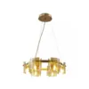 Pendente Bouze Cin 60CM 6XG9 Dourado e Amabar Nordecor