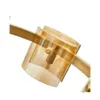 Pendente Bouze Cin 60CM 6XG9 Dourado e Amabar Nordecor