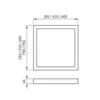 Plafon Quadrado Turim 285X285X47Mm Led 26,4W 1550Lm 3000K Bivolt Bt Bt Usina