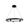 Pendente Led Lilla 80CM C/3M 5X3W 37W 3000K Preto Nordecor