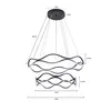 Pendente Led Tamis 2 Mod 115W 3000K Preto Nordecor