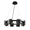 Pendente Bouze Cin 80CM 8XG9 Preto e Fume Nordecor