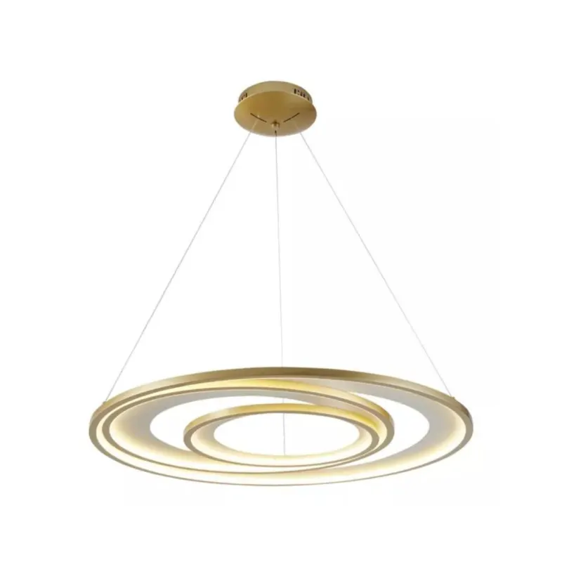 Pendente Led Zahal 3 MOD. 98W 3000K Dourado Fosco Nordecor