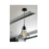 Pendente Gradeado Metal 2094 E27 Preto Nordecor