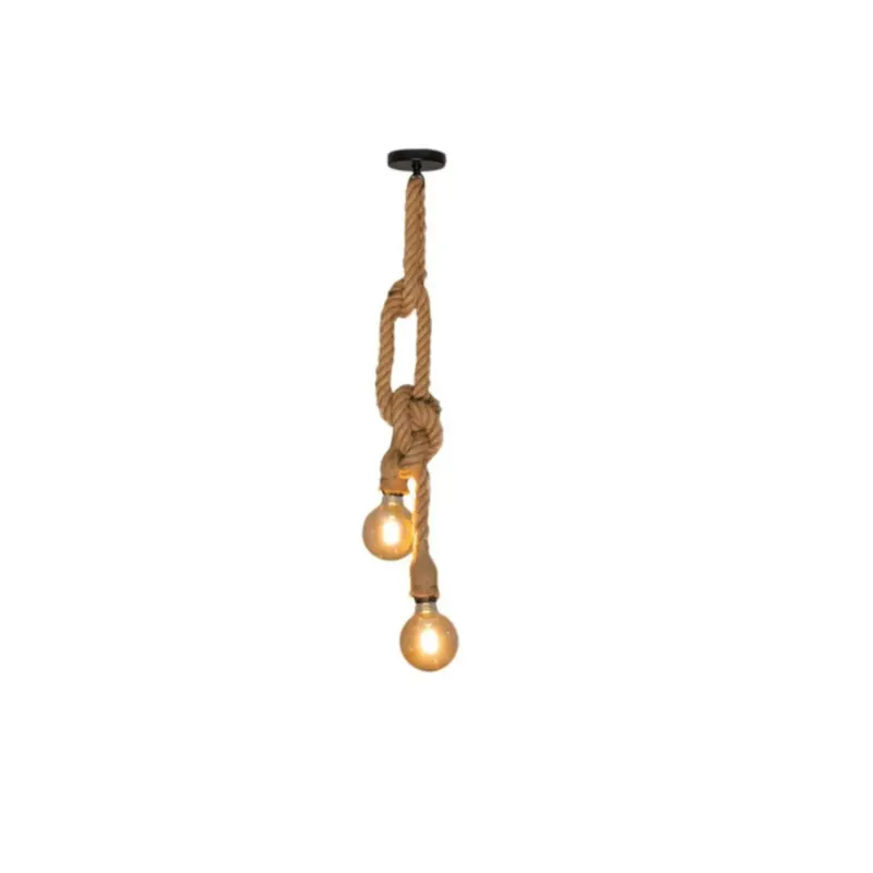Pendente Corda 1,80m Natural 2xE27 2039 Nordecor