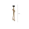 Pendente Corda 1,80m Natural 2xE27 2039 Nordecor