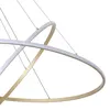 Pendente Led Inverse 60/80cm 65W 3000K Dourado Fosco Nordecor