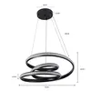 Pendente LED Lire Cristal 55W 3000K Preto Nordecor