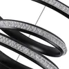 Pendente LED Lire Cristal 55W 3000K Preto Nordecor