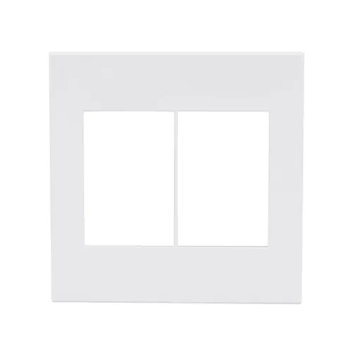 Placa 3+3 Postos 4X4 Quadrados White Arteor Legrand