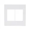 Placa 3+3 Postos 4X4 Quadrados White Arteor Legrand