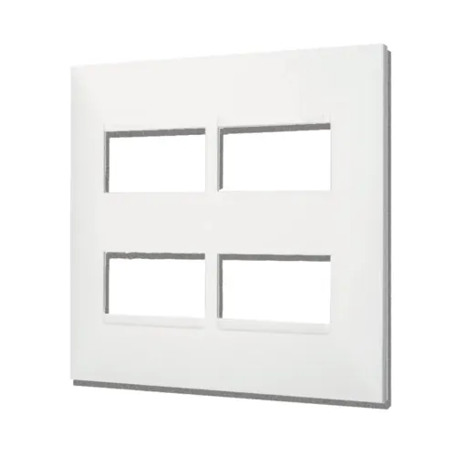 Placa 2+2 Postos Separados 4x4 Branco Pial Plus + Legrand