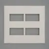 Placa 2+2 Postos Separados 4x4 Branco Pial Plus + Legrand