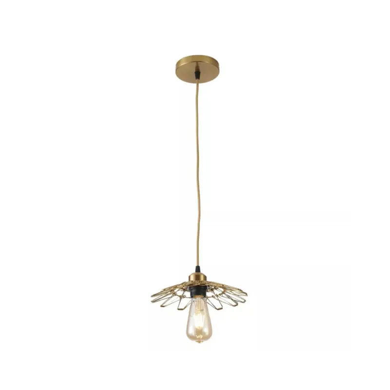 Pendente Aramado Ollin 25cm Dourado 1L Nordecor