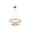 Pendente Led Cristal Kazy 53/80Cm 62W 3000K 2883 Ouro Brilho Nordecor
