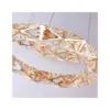 Pendente Led Cristal Kazy 53/80Cm 62W 3000K 2883 Ouro Brilho Nordecor