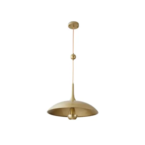 Pendente Alus E27 2580 Dourado Fosco 50cm Nordecor