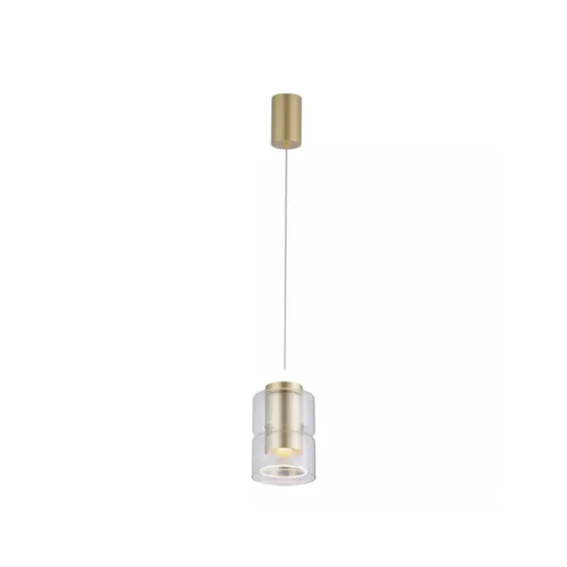 Pendente Led Roz 2X5W 3000K Dourado Fosco Nordecor