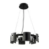 Pendente Bouze Cin 60CM 6xG9 Preto e Fume Nordecor