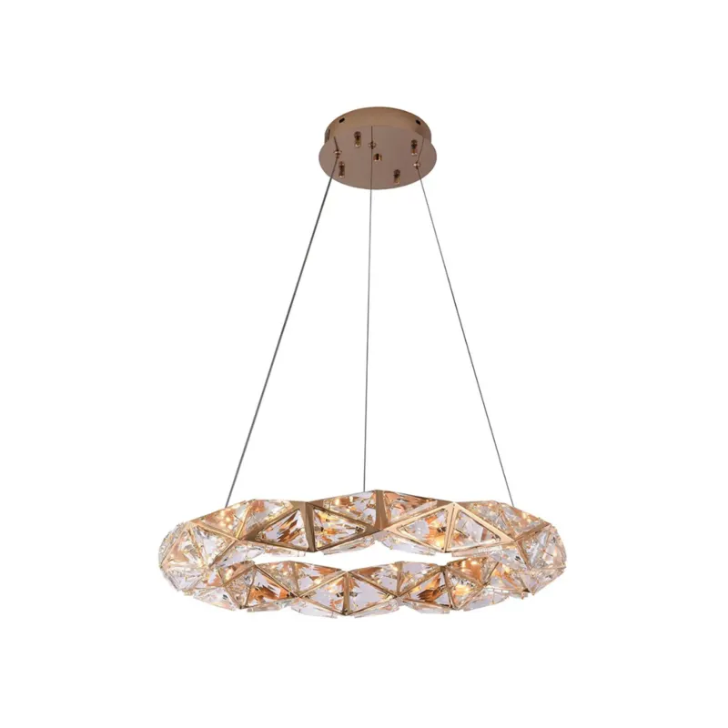 Pendente Led Kazy 53Cm 24W 3000K Ouro Brilho Nordecor
