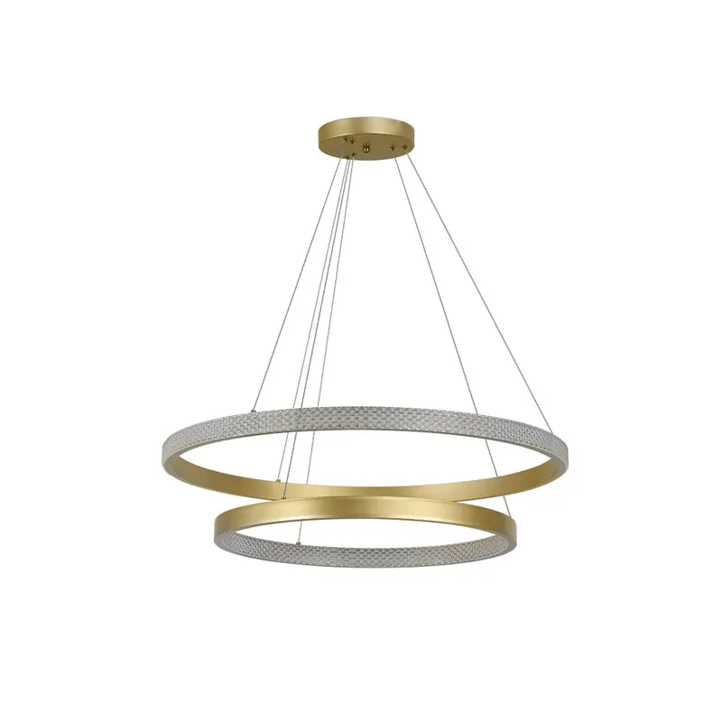 Pendente Led Bean 60 80cm 4m 67W 3000K Dourado Fosco Nordecor