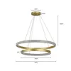 Pendente Led Bean 60 80cm 4m 67W 3000K Dourado Fosco Nordecor