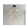 Pendente Led Wida 60/80Cm 100W 3000K Ouro Champagne 2786 Nordecor