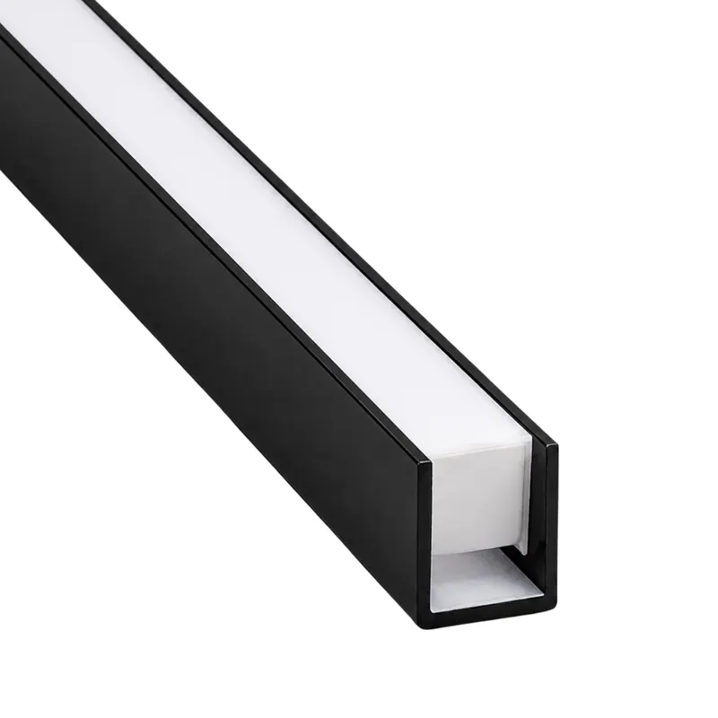 Perfil Sobrepor PMMA (16 X 16mm) LA-808 10W/M 2.700K 1050lm IP67 - 12V Preto Led Art