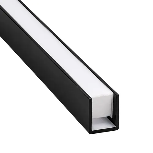 Perfil Sobrepor PMMA (16 X 16mm) LA-808 10W/M 2.700K 1050lm IP67 - 12V Preto Led Art
