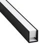 Perfil Sobrepor PMMA (16 X 16mm) LA-808 10W/M 2.700K 1050lm IP67 - 12V Preto Led Art