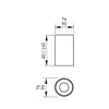 Plafon Vertice Sem Saida Ø58X80Mm 1xMr16 Pt Pt Usina