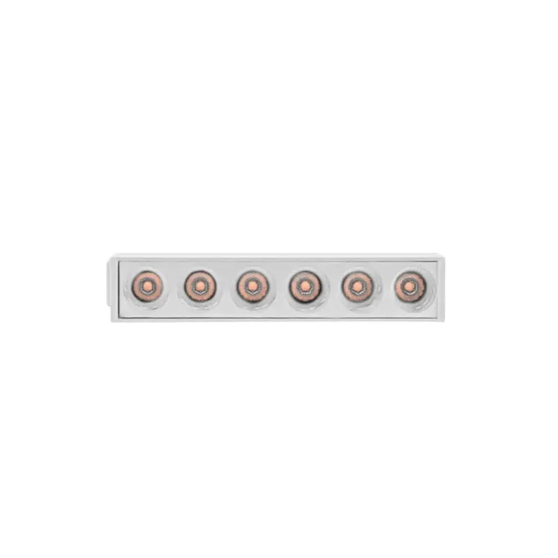 Luminaria LED Mag 6 Focos 2700K 6W 48V 12x4,3x2,2cm Branco Gaya