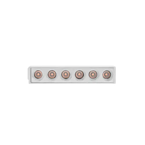 Luminaria LED Mag 6 Focos 2700K 6W 48V 12x4,3x2,2cm Branco Gaya