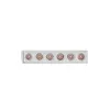 Luminaria LED Mag 6 Focos 2700K 6W 48V 12x4,3x2,2cm Branco Gaya