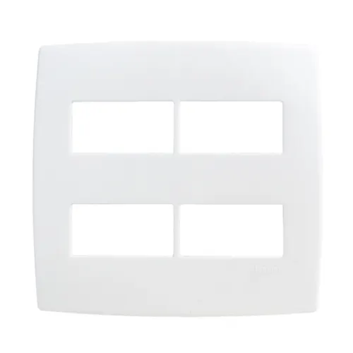 Placa 2+2 Postos Separados 4X4 Branco Pial Plus Legrand