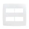 Placa 2+2 Postos Separados 4X4 Branco Pial Plus Legrand