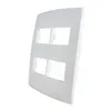 Placa 2+2 Postos Separados 4X4 Branco Pial Plus Legrand