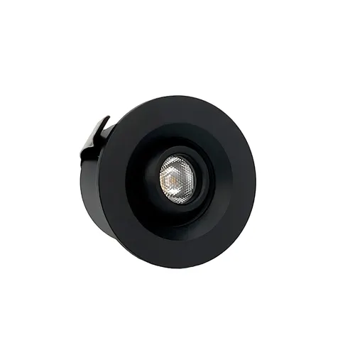 Mini Spot Led Ollo Redondo Embutir 1W 3000K Irc90 Preto Nordecor