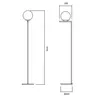 Coluna Angular Rd Ø265X1530Mm 1xE27 Pt Pt Fc Usina