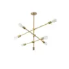 Pendente Atomus 6xE27 75x75cm Dourado Nordecor