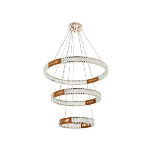 Pendente Led Cristal Gulty 40/60/80Cm 98W 3000K 2899 Ouro Brilho Nordecor