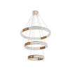 Pendente Led Cristal Gulty 40/60/80Cm 98W 3000K 2899 Ouro Brilho Nordecor