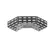 Curva Horizontal 90º Liso P/ Eletrocalha 50X50X150mm Perfil Lider