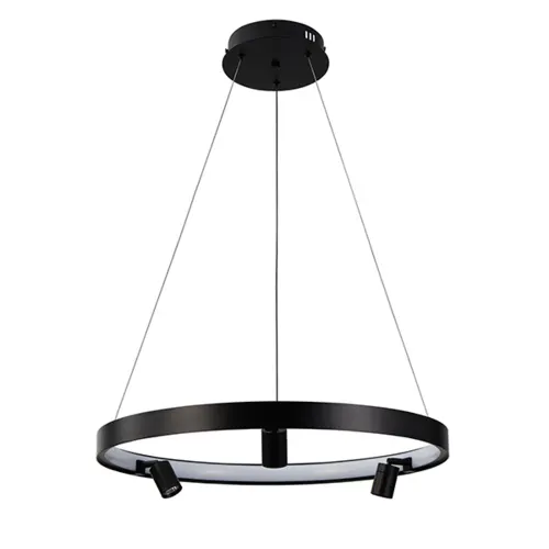 Pendente Led Lilla 60CM C/3M 3X3W 39W 3000K Preto Nordecor